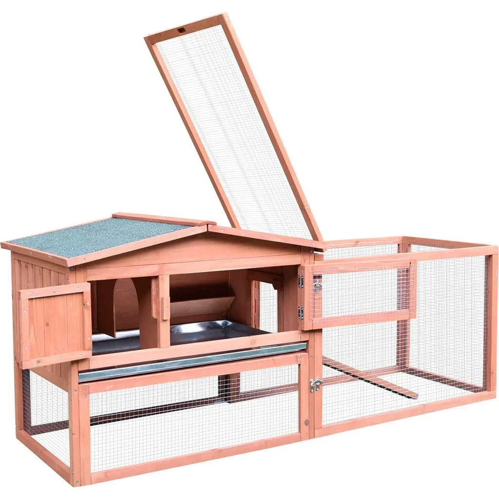 Kaninchenstall mit Freigehege