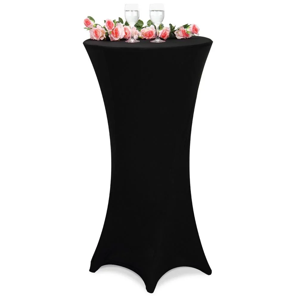 Tischabdeckung schwarz Ø80cm