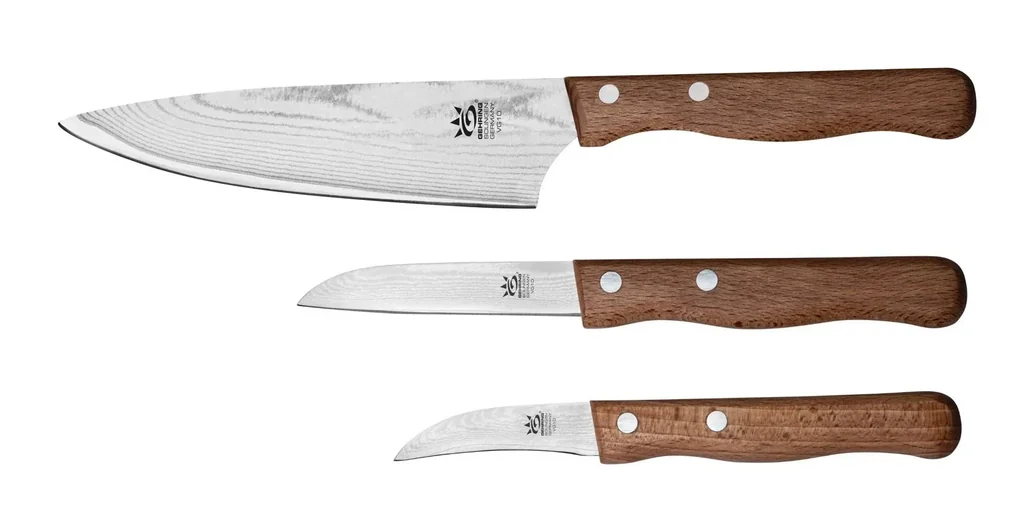 Damast Messerset Maxi, 3-teilig