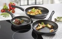 Aluminum Pfannenset Smart Life 3-teilig - Ø 20 cm /24 cm /28 cm - Öl-Dosiersystem!