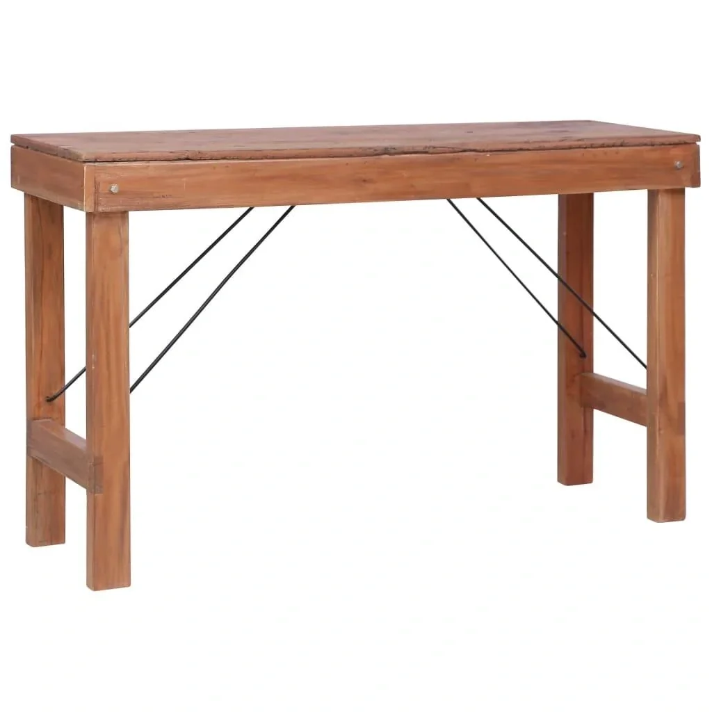 Wandtisch klappbar 130x40x80 cm Massivholz aus recyceltem Holz