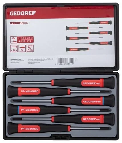2K-Elektronikschraubendreher Satz PH+SL 6-teilig