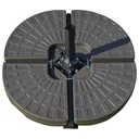 Schirmgewicht 4-tlg. Schirmständer mit 17 kg Wasser oder 25 kg Sand befüllbar HDPE Kaffee 100 x 100 x 10,5 cm