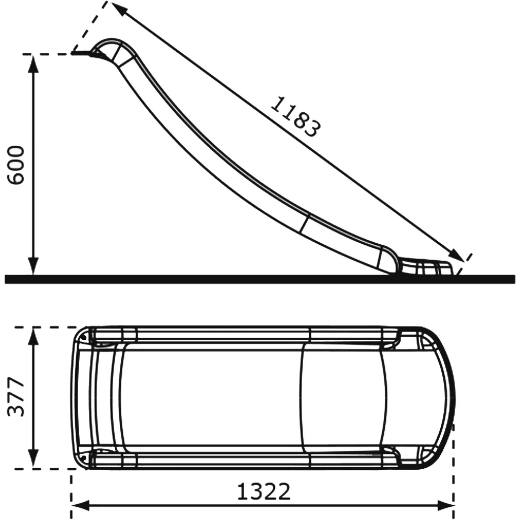 Sky120 Rutsche Weiß - 118 cm