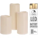 3er Set Led-Kerzen für den Außenbereich inkl. Fernbedienung und Timer