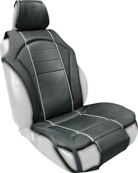 Premium Sitzauflage, Lederlook schwarz