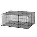 Kleintiergehege kleintierkäfig Freigehege DIY Metall Hase Chinchilla Multi-Winkel-Verbindungen Anti-Rutsch-Matte öffenba