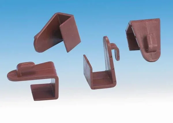 Fenster-Klipp, Fenster-Haken, Braun, 4er-Set