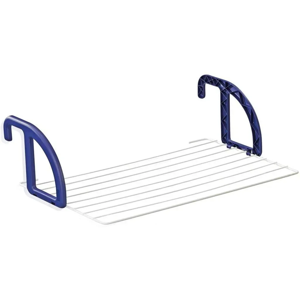 Classic 70 Hänge-Trockengestell / Trockengestell für Balkon - 7m Trockenlänge - Blau/Weiß