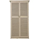 Geräteschuppen Gerätehaus Geräteschrank 4 Fächer Grau