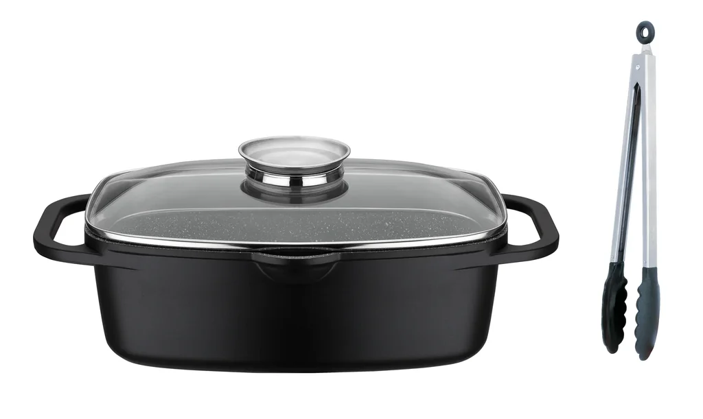 Universalbräter 33 cm Gourmet Granit mit Servierzange
