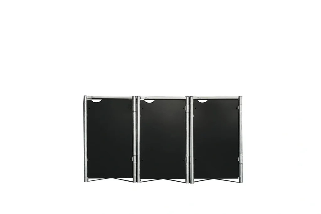 Mülltonnenbox 3er Box, Kunststoff schwarz, für 240 l Tonnen