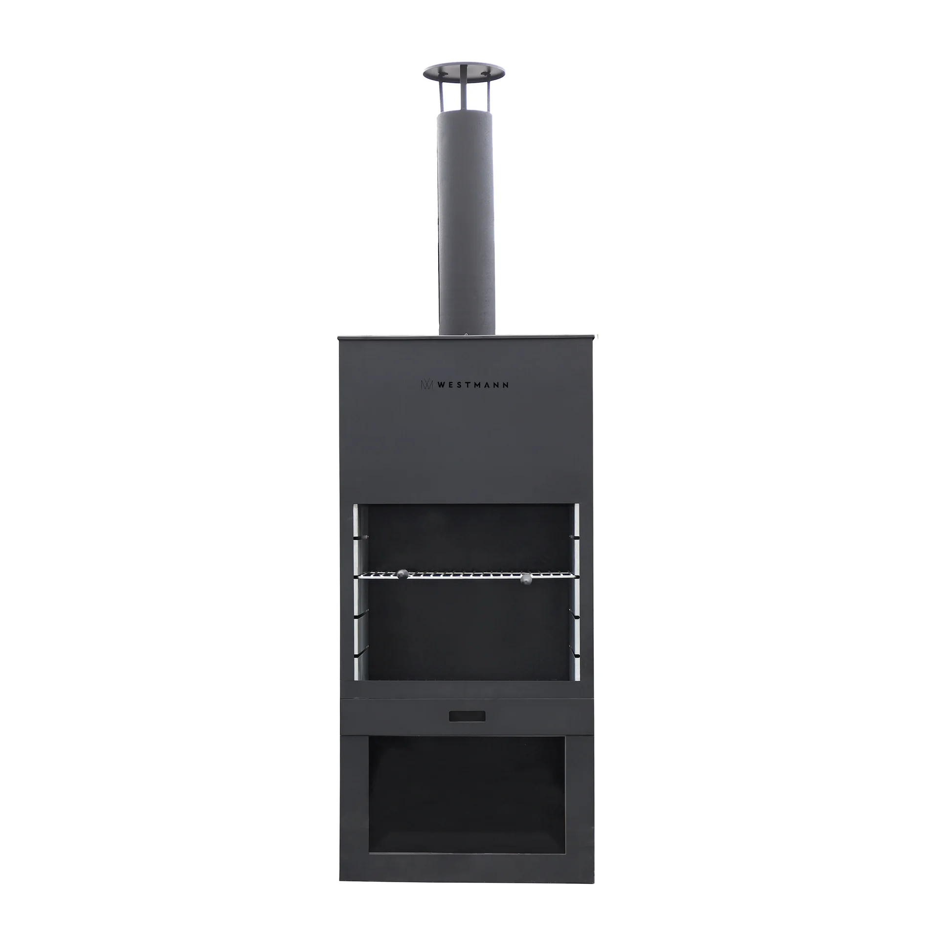 Grill und Gartenkamin schwarz