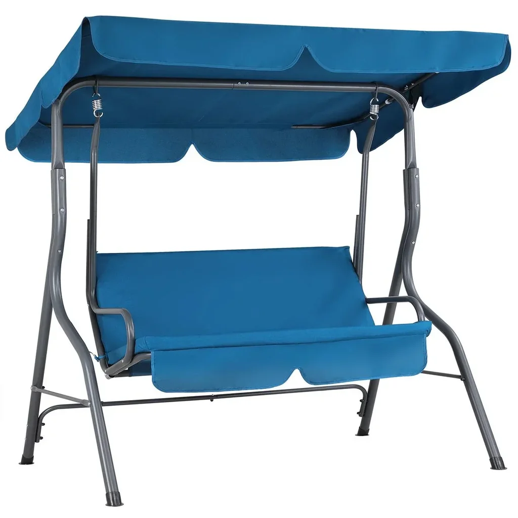 Schaukelbank - mit Schiebedach - Blau