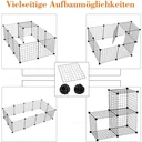 Laufstall Laufgehege Kleintierkäfig Metallgitter Freigehege flexibel umformbar Schwarz 106 x 73 x 36 cm