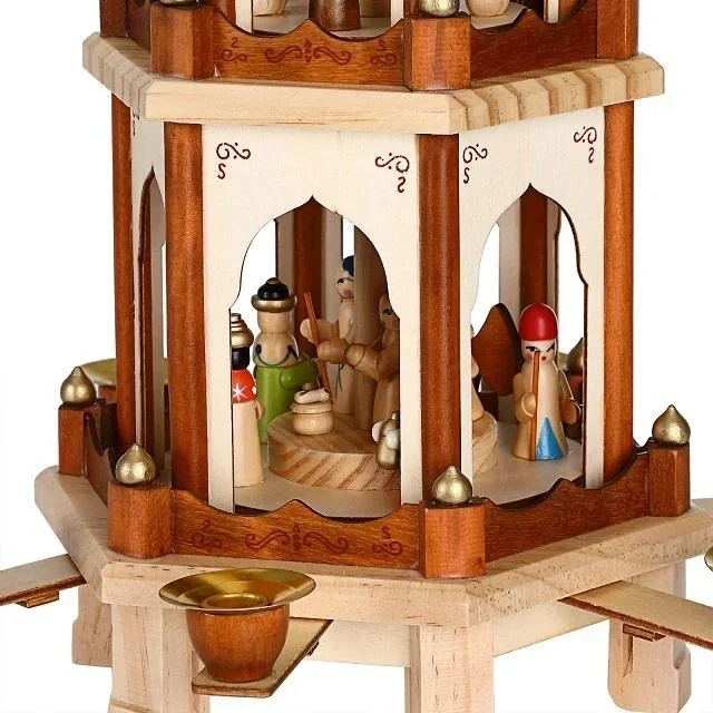 Weihnachtspyramide XL klassisches Holzdesign