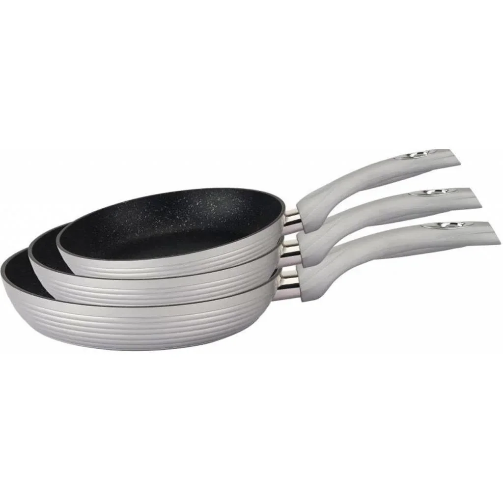 Bratpfannenset 3-teilig Silber
