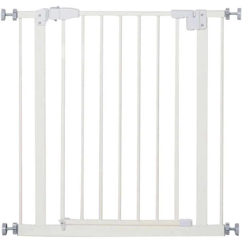 Türschutzgitter ohne bohren 74-80 cm einstellbar Treppenschutzgitter Absperrgitter mit Doppelter Verschluss Hunde Absper