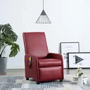 Massagesessel verstellbar Kunstleder weinrot