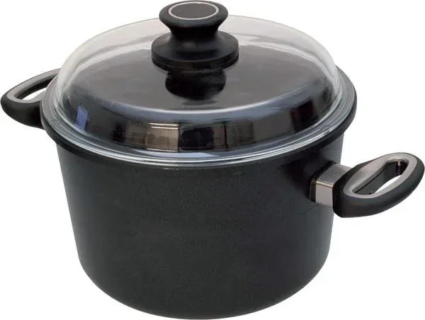 Kochtopf mit Glasdeckel, 20 cm, 12 cm hoch, 3 Liter