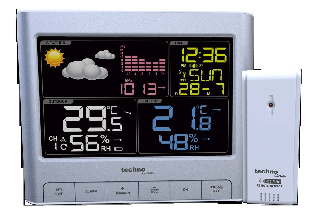 Wetterstation WS 6449 mit farbiger LED-Anzeige