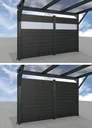 Seitenwand für Carports, anthrazit, 2,96 x 1,86 m, WPC Dielen dunkelgrau