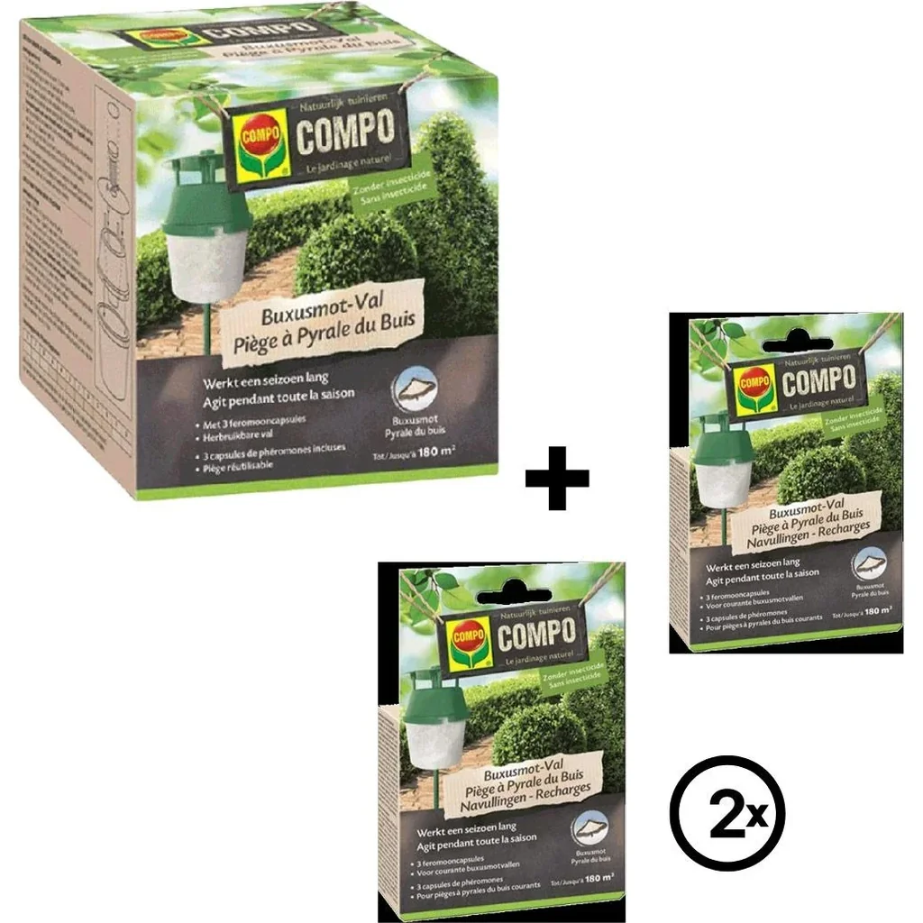 BIO Kastenmottenfalle - 1 STUK - inkl. Kastenmottenfalle Nachfüllpackung 6 Stück