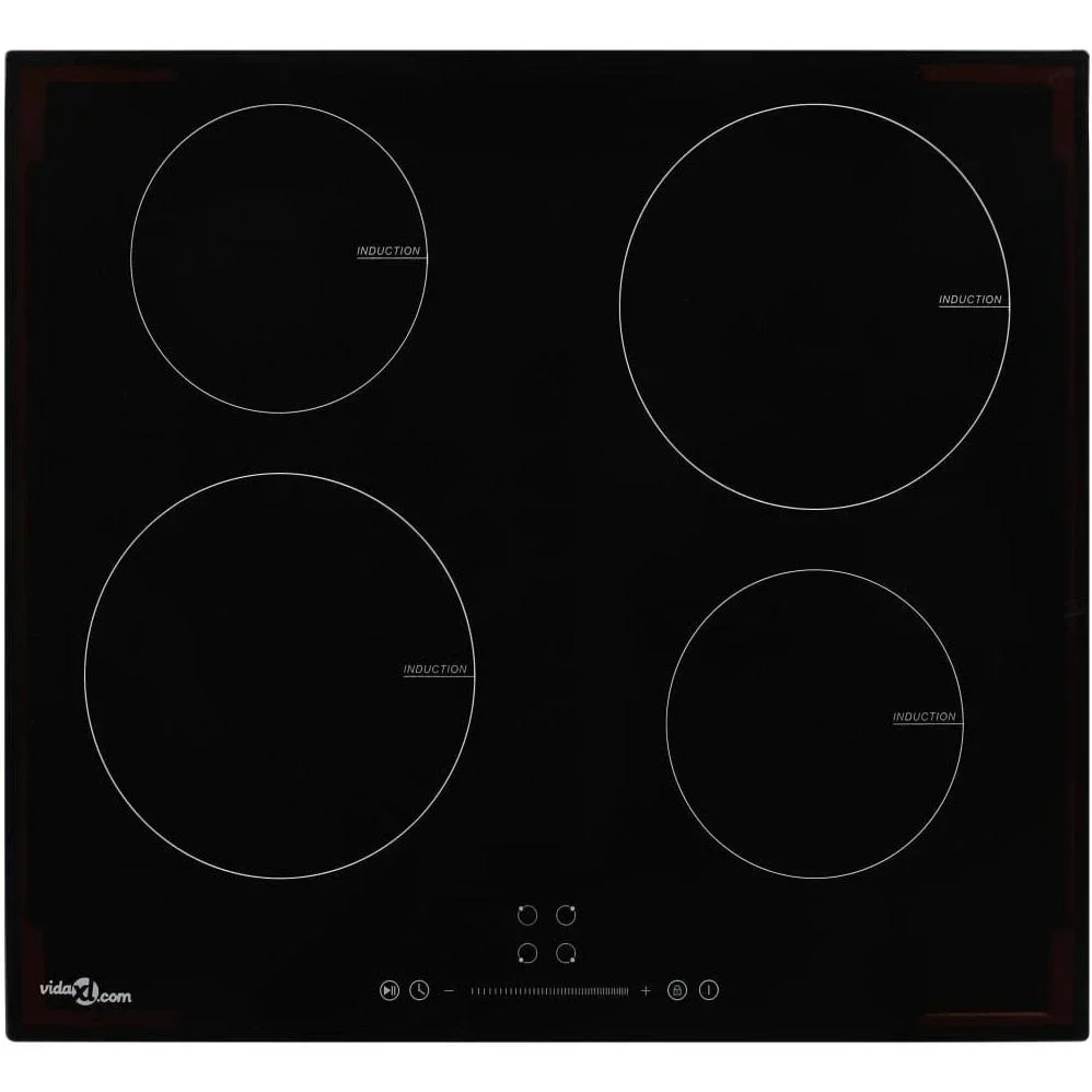 Induktionskochfeld mit 4 Kochzonen, Touch Control 7000 W Glas