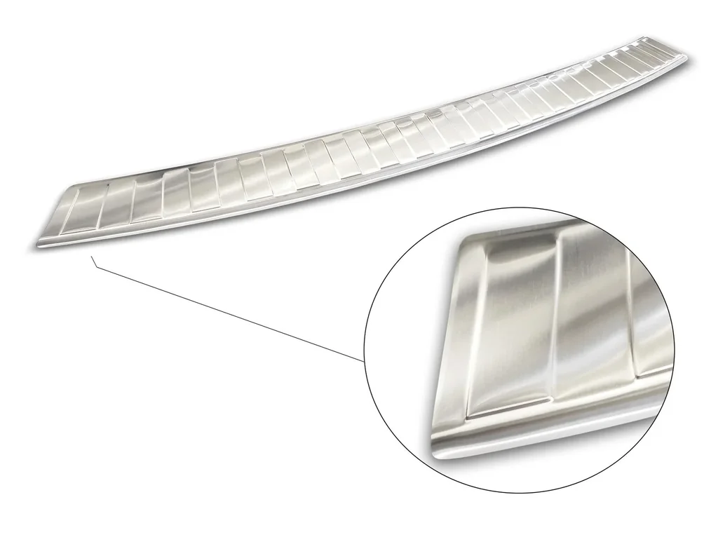 Edelstahl Ladekantenschutz, VW Transporter T5-135,9cm,'15-'19>Erstausrüster Qualität, gebürstet, entgratete Kante