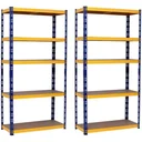 FSH Regalset MP 18040 - max 175 kg pro Fachboden - Blau/Orange - 2 Stück
