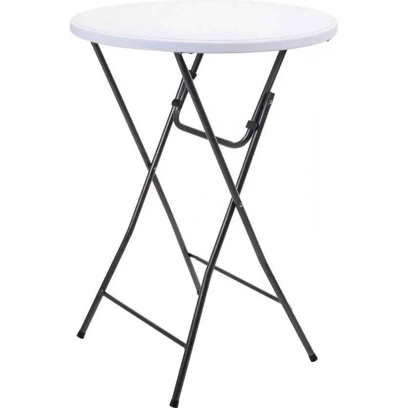 Pro Garden Klappbarer Gartentisch/Stehtisch - 80x110cm - Weiß/Grau