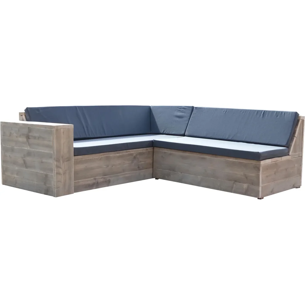 Lounge-Set robustes Gerüstholz-Ecksofa 200/250 cm