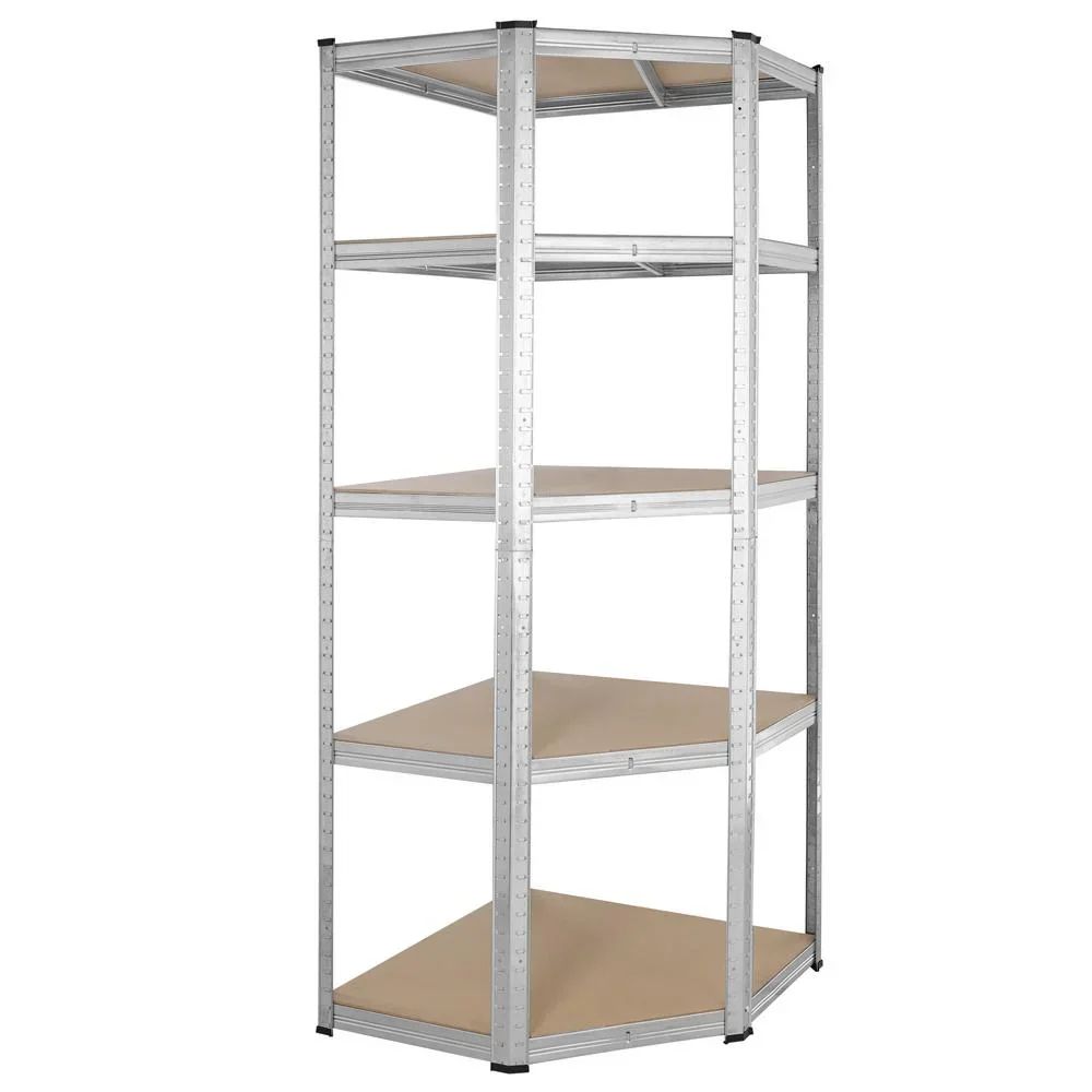 Deuba Metall-Lagerregal/Eckregal mit 5 Fachböden - 875kg Kapazität - (HxBxT) 180x70x40 cm - 175kg pro Fachboden