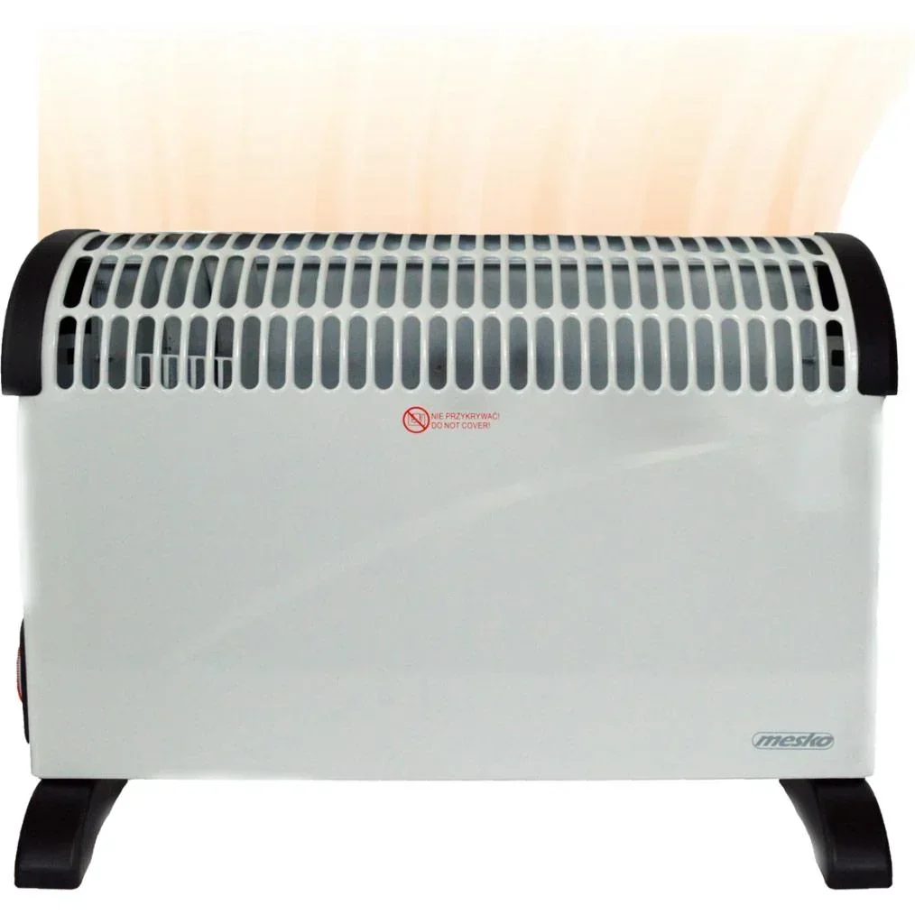 Mesko Elektrokonvektor - 3 Heizstufen - 2000W - bis zu 20m² - Weiß - einstellbarer Thermostat