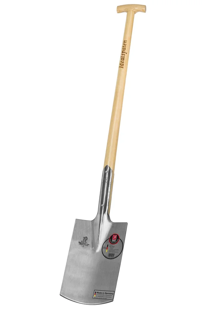 Spaten, Gärtner Form, Gr. 2, poliert, Eschen-T-Stiel 85 cm