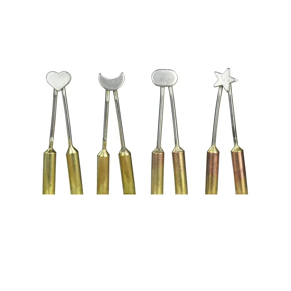 Brennschleifen-Set 4 teilig, Stern, Mond, Herz und Oval