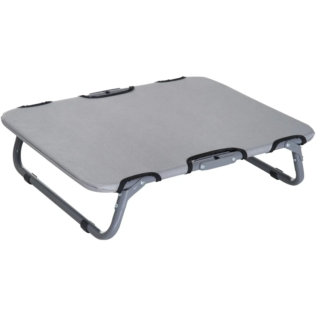 Hundeliege Hundebett Katzenbett Schlafplatz faltbar grau L59 x B46 x H15 cm