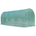 Foliengewächshaus Tomatengewächshaus Treibhaus 8 Fenster PE + Stahl Grün 500 x 200 x 210 cm