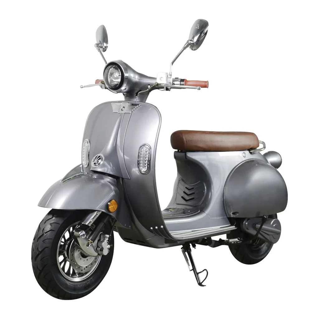 Retro E-Roller "Sizilia" 45 km/h mit Doppelakku anthrazit
