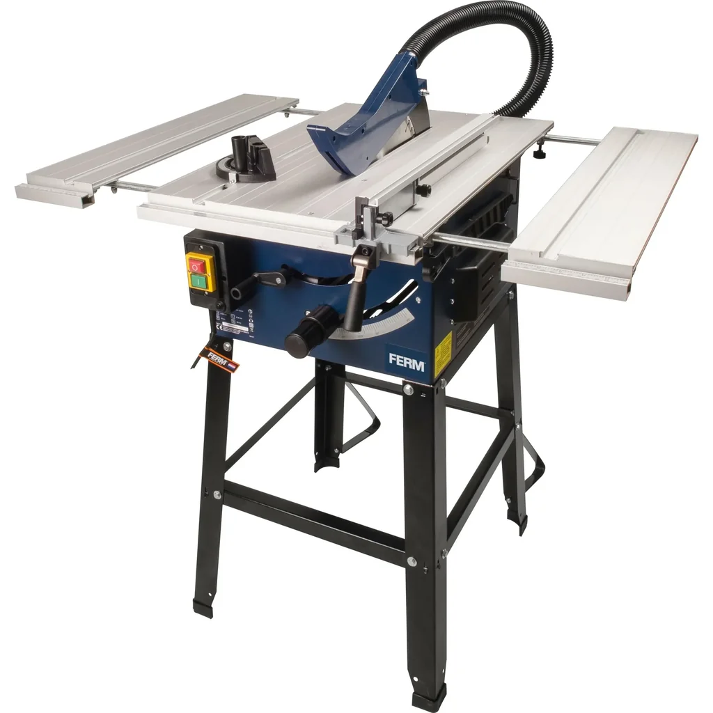 TSM1033 Tischkreissäge 1800W - 250mm - Winkelanschlag und Parallelführung - Vakuum-Adapter - Inkl. T40 Sägeblatt