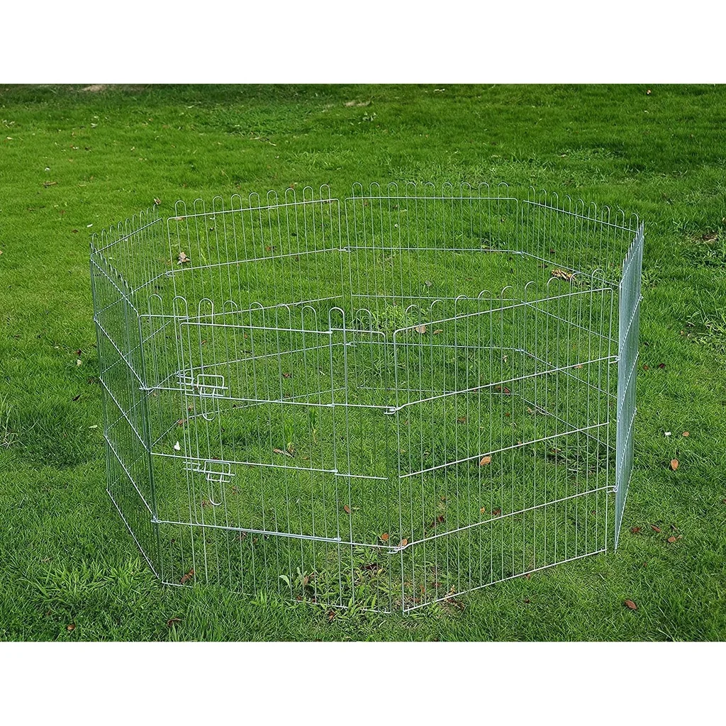 Freilaufgehege Welpenauslauf Welpenzaun Laufstall 8-teilig Maße: 63x60cm