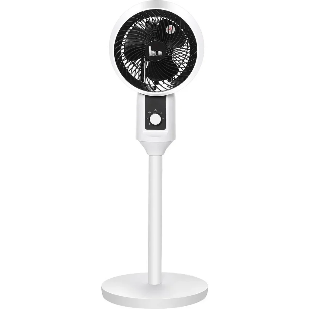 Standventilator 3 Geschwindigkeiten Luftumwälzung einstellbar 70° Oszillation Kunststoff Stahl Ø28 x 80H cm
