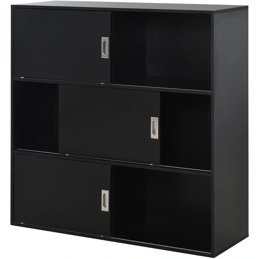 Bücherschrank, schwarz