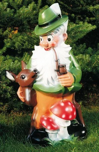 Forstmeister mit Reh 89 cm - Riesenzwerg