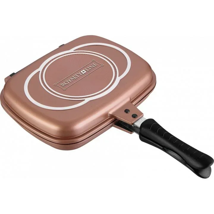 Doppelseitige Grillpfanne - 34cm - Kupfer
