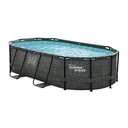 Active Frame Pool 424 x 250 x 100cm rattangrau