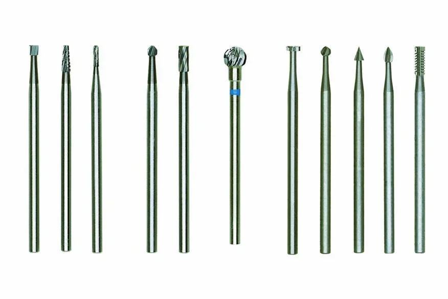 Feinfräsersatz (Wolfram-Vanadiumstahl), 5-teilig (Rad, Kugel, Kegel, Zylinder, Elypse)