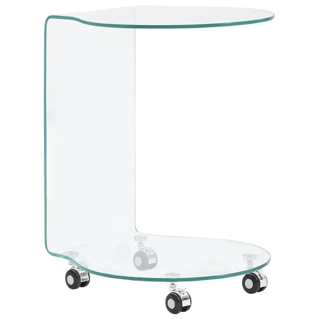 Couchtisch 45x40x58 cm gehärtetes Glas