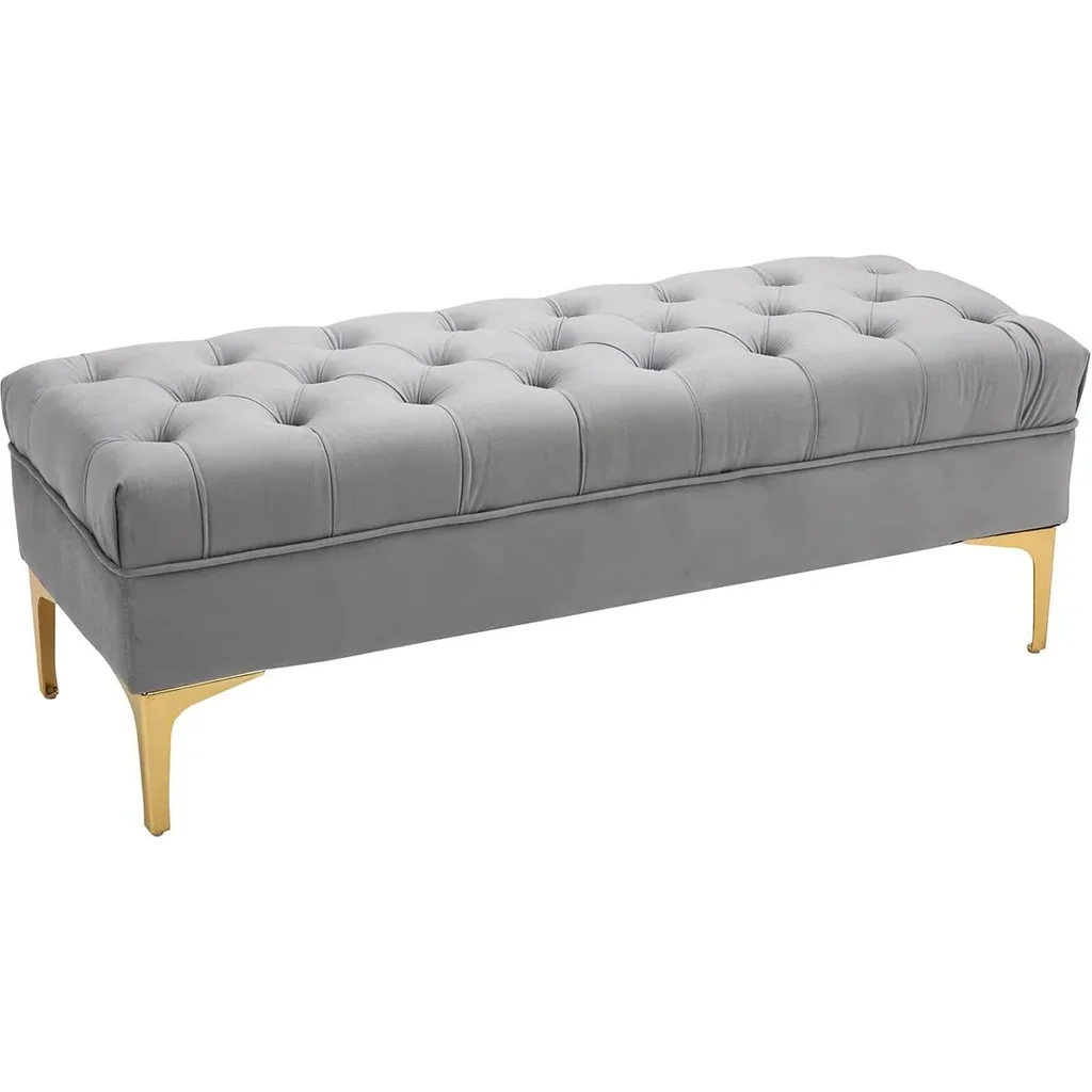 Polsterbank blau/gold