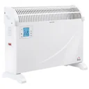 Heizgerät Heizlüfter 2000W mit 3 Stufen Warm 24-Stunden-Timer Metall Kunststoff Weiß 58,5 x 20 x 43 cm
